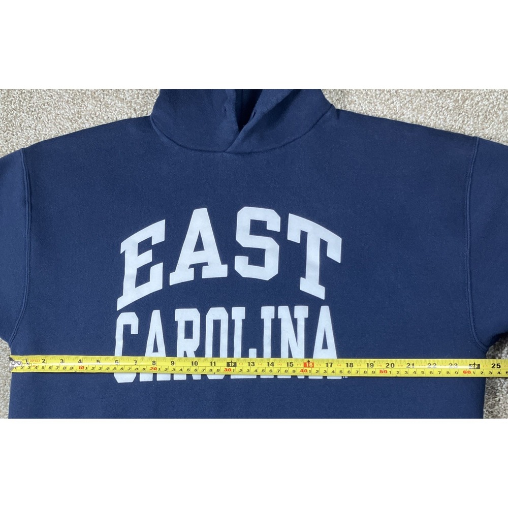 Vintage Russell Athletic East Carolina University Hoodie Navy Blue Size XL - Picture 8 of 9